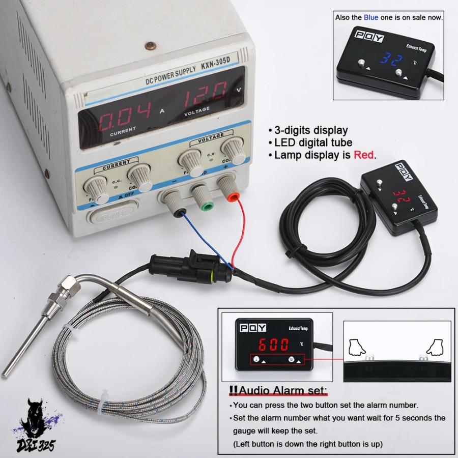 互換品】 排気温度計 センサーデジタル排気温度計 ext温度計 ガス