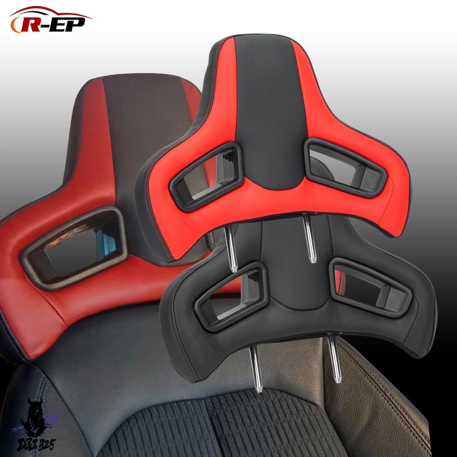 車ヘッドレスト汎用 互換品】 レーシングシートヘッドレスト 汎用 カー PVCレザー