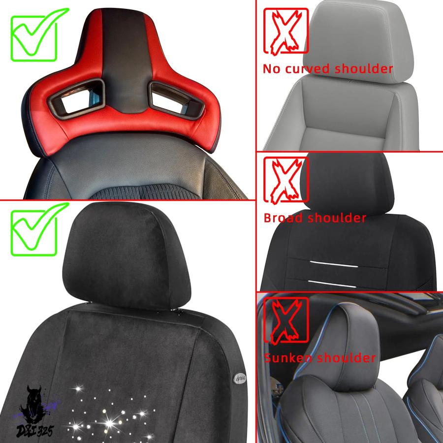 ヘッドレスト　汎用 互換品】 レーシングシートヘッドレスト 汎用 カー PVCレザー