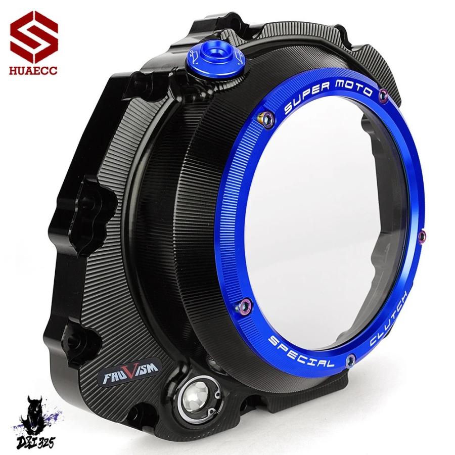GSX-R  GSX-S クラッチカバー シースルー Amazon | XKMT- シースルー CNC クロム&クリア ガラス エンジン