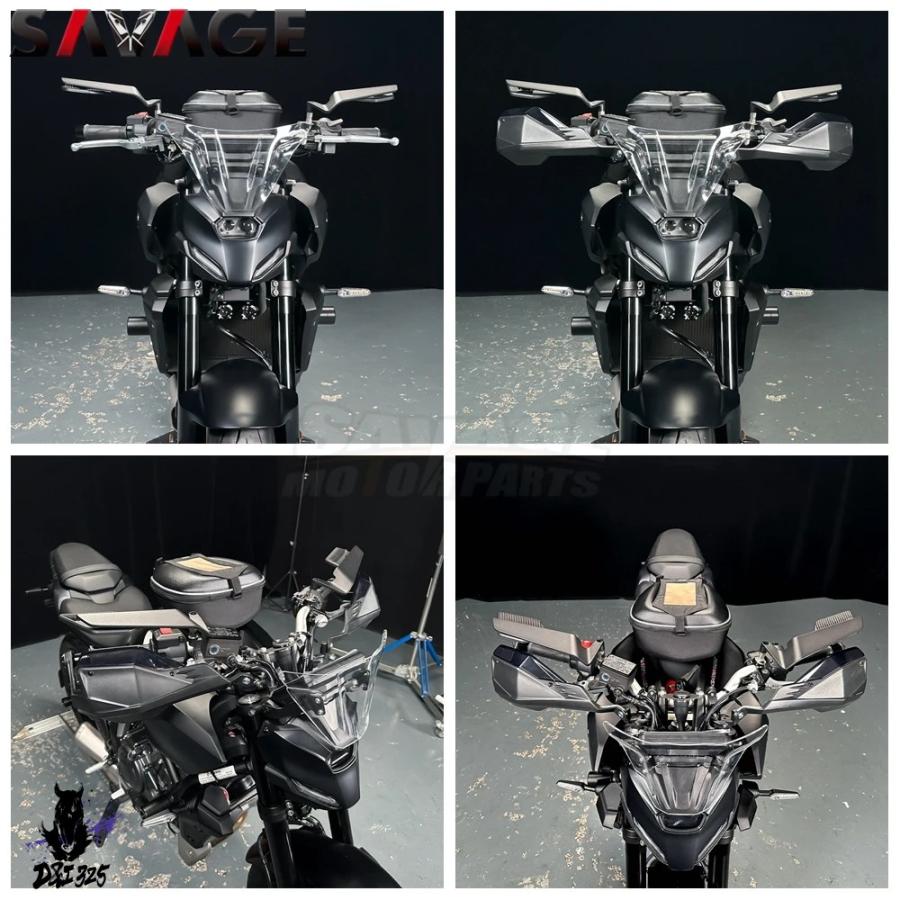 2025 MT07 Y‘sギア　マルチマウントステー➕ハンドルバーガード ワイズギア YAMAHA MT-07/MT-09 ハンドルバーガード Q5K-YSK-146-K02