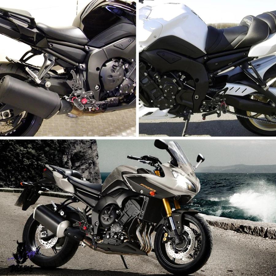 【互換品】 FZ1 FZ8 rearsetリアセットフットフットペグバイクヤマハFZ1 2006 2007 2008-2014 FZ8 2010 2011 2012 2013の画像