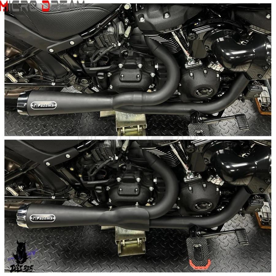 互換品】 2-in-1 スステンレス バイクマフラー 1 3/4インチ 2インチ