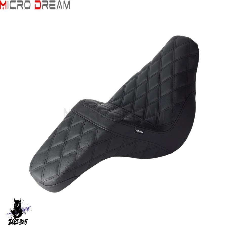 【互換品】 革スポーツベンチシートクッションバイクドライバー助手席ツーアップシートパッドハーレーソフテイル FXLR FLSB FXLRS FXLRST 18-Upの画像