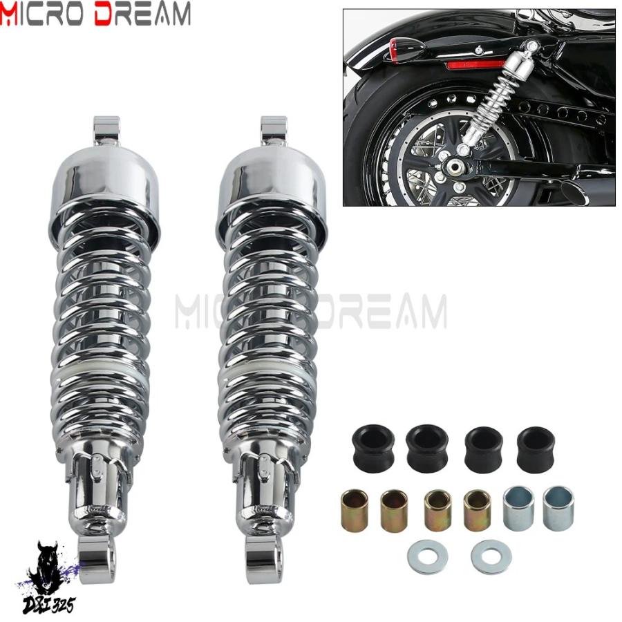 【互換品】 325 mmバイクショックアブソーバーサスペンション保護リアショック吸収スプリングハーレーツーリングスポーツスター 883 1200の画像