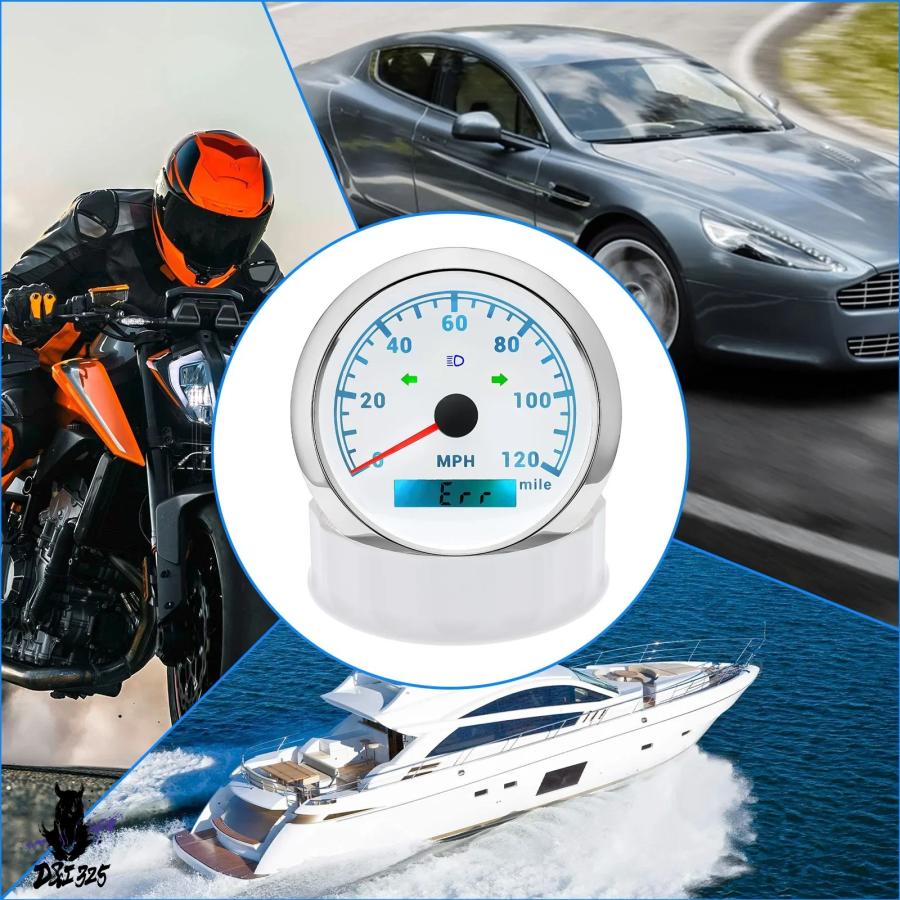 互換品】 200/120mph スピードゲージ 85 mm GPS スピードメーター