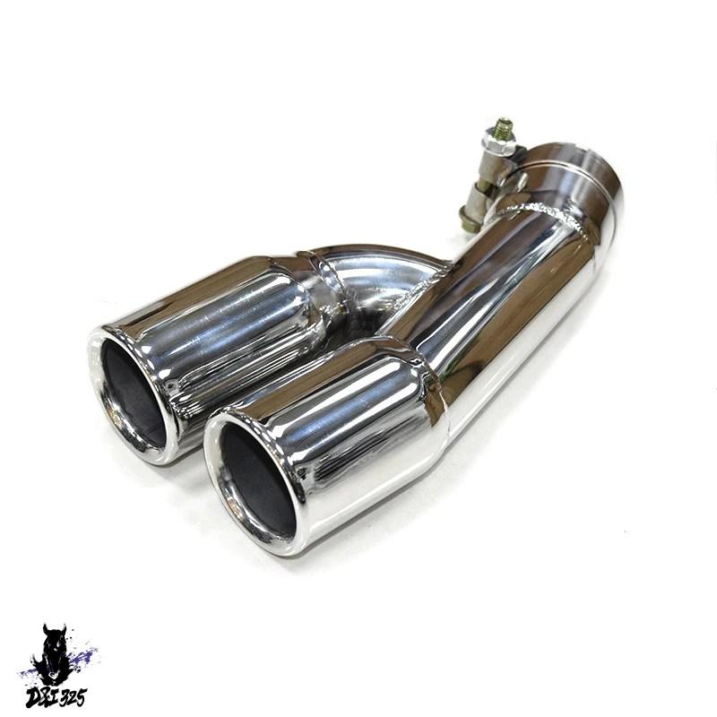 互換品】 1 個スステンレス マフラー黒排気先端 BMW F30 F31 320i 318i