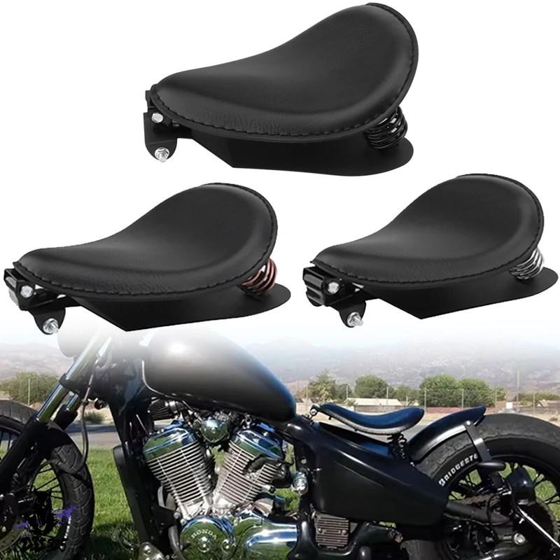 専用となります 互換品】 ブラックバイクPUレザークッションスプリングソロシート