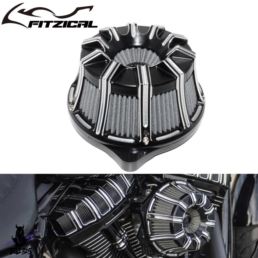 互換品】 バイクエアフィルタークリーナー要素システムハーレー