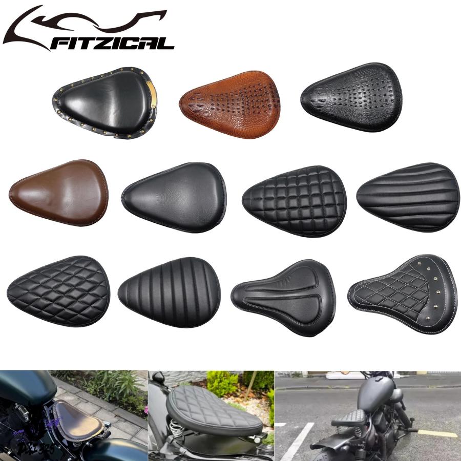 互換品】 バイクレトロソロシート + スプリング ブラケットハーレー