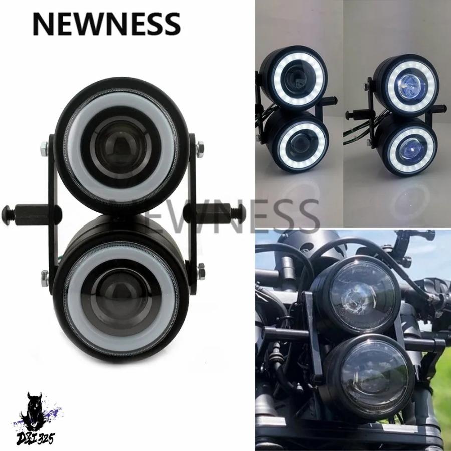 互換品】 バイクツインヘッドライトダブル LED 社外製 : D&I 325