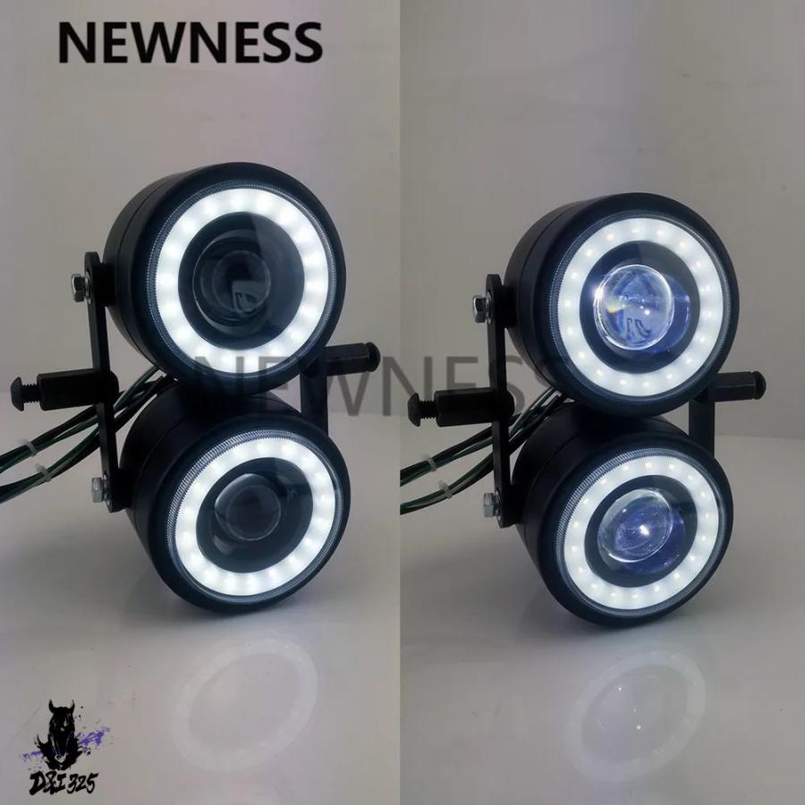 カスタムバイクパーツ ダブルヘッドライト 互換品】 バイクツインヘッドライトダブル LED 社外製 : D&I 325