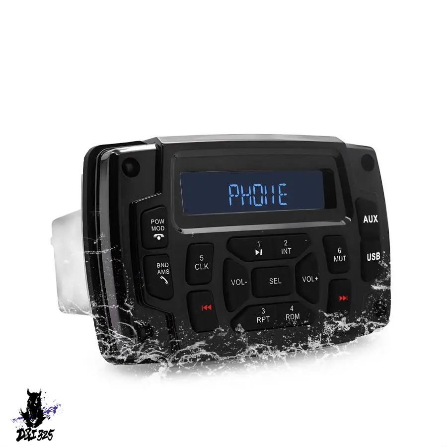 互換品】 防水ステレオボートラジオ Bluetooth FM AM デジタルメディア