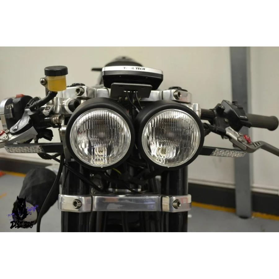 互換品】 バイクヘッドライト 4インチ ストリートファイターツイン