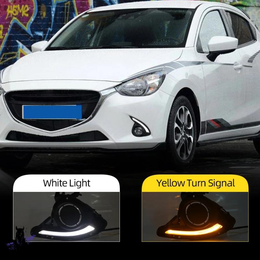 互換品】 LED デイタイムランニングライトマツダ 2 Mazda2 デミオ 2015