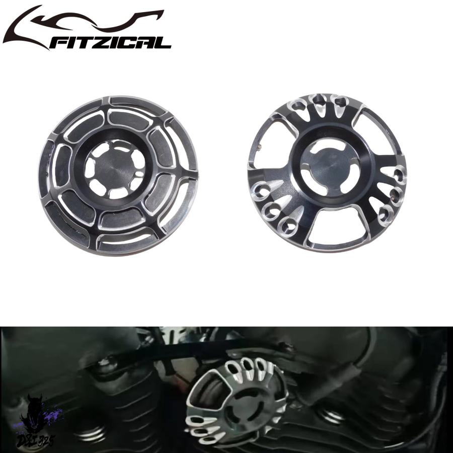 互換品】 バイク黒フロントスピーカーホーンカバーハーレースポーツ