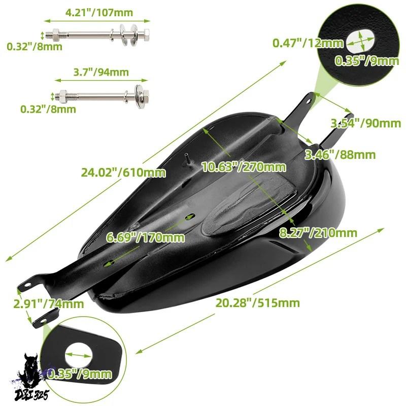 並行輸入品】 14.4L 大容量バイクガスタンク燃料タンクハーレー