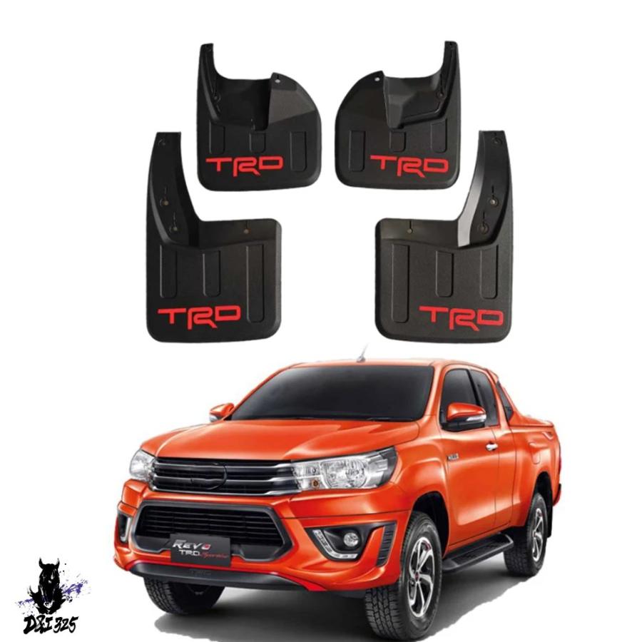 フッカー坊主様購入用トヨタハイラックス　TRD 赤 マッドフラップ 並行輸入品】 トヨタハイラックスレボtrd フロントリアマッドフラップ