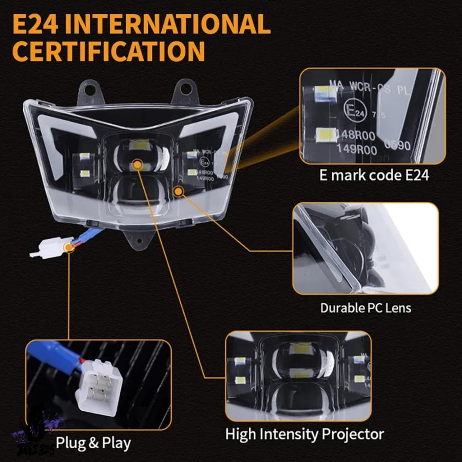 並行輸入品】 E24 ヘッドライトアセンブリカワサキ KLX150 D