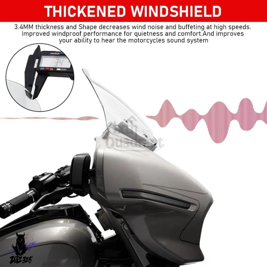 互換品  汎 フロントガラスカバーバイクフロントガラス強力フロントガラスハーレー CVO/SE ストリートグライド FLHXSE モデル 2023 以降の画像