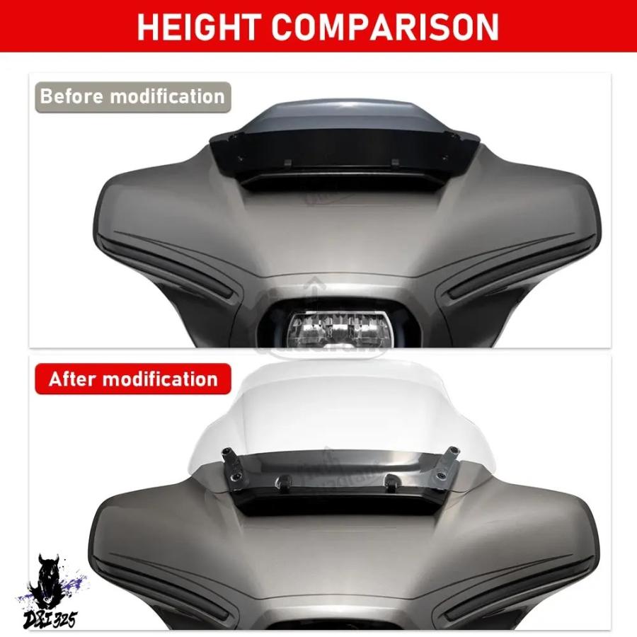 互換品  汎 フロントガラスカバーバイクフロントガラス強力フロントガラスハーレー CVO/SE ストリートグライド FLHXSE モデル 2023 以降の画像