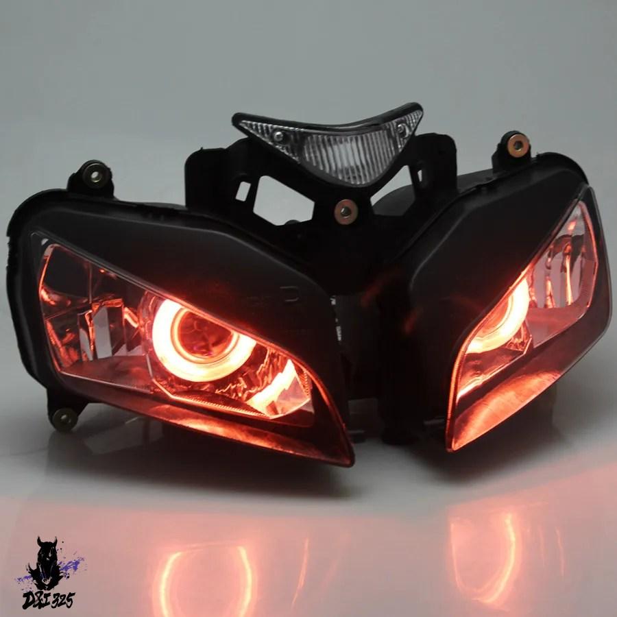 互換品  バイクフロントヘッドライト Lo/Hi ビーム HID プロジェクターヘッドライトアセンブリホンダ CBR1000RR 2003-2007 LED ヘッドランプアクセサリーの画像