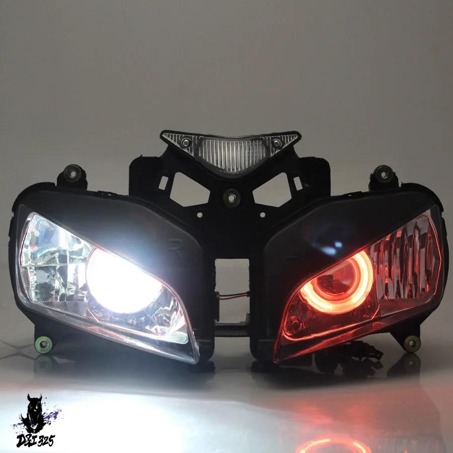 互換品  バイクフロントヘッドライト Lo/Hi ビーム HID プロジェクターヘッドライトアセンブリホンダ CBR1000RR 2003-2007 LED ヘッドランプアクセサリーの画像