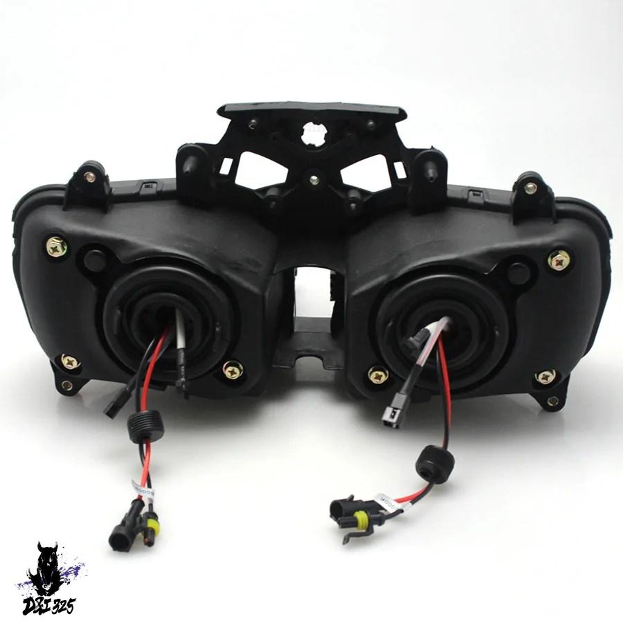 互換品  バイクフロントヘッドライト Lo/Hi ビーム HID プロジェクターヘッドライトアセンブリホンダ CBR1000RR 2003-2007 LED ヘッドランプアクセサリーの画像