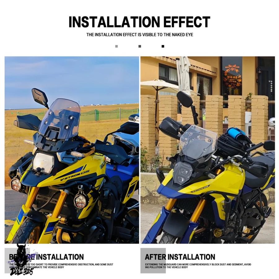 互換品  スズキ DL250 V-Strom DL 250 VStrom VStrom250 GW250 バイク新アルミハンドガードシールドハンドルガードプロテクター Windshielの画像