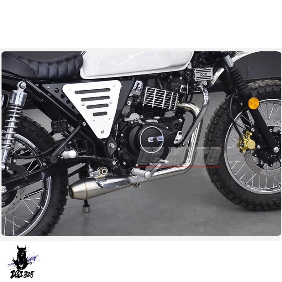 互換品 CGX150 右側シングルアウトレット小魚口マフラー CGX125