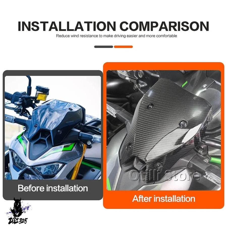 取り替えっこ品  Z900 ツーリングフロントガラスウインディアンディフレクターバイザー Kawasaki Z900 SE Z 900 2025
