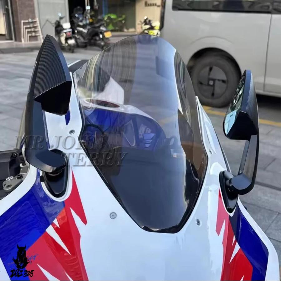 互換品  バイクバックミラー LED ウィンカーサイドミラーブラックホンダ CBR1000RR CBR 1000RR CBR1000RR-R CBR 1000 RR-R 2019-2025の画像