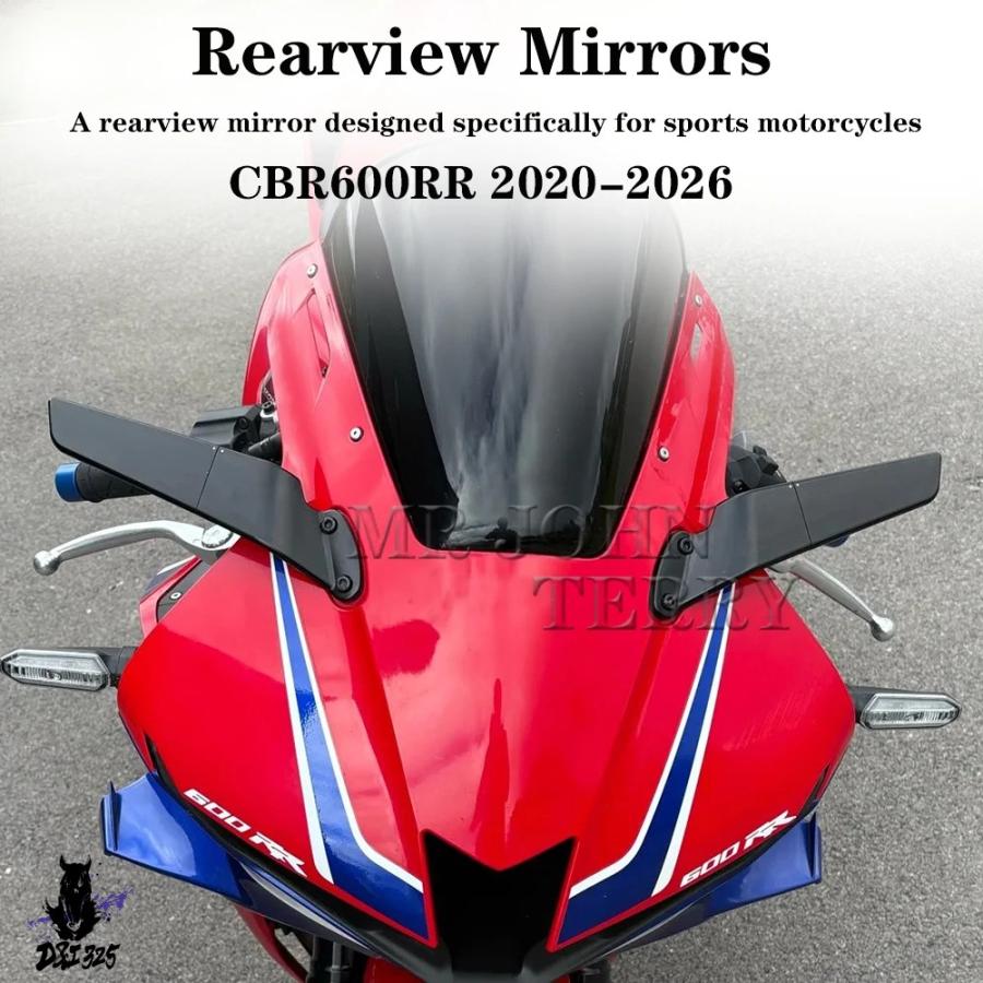 互換品 ホンダ CBR600RR CBR 600RR 2020-2026 バイクバックミラー回転