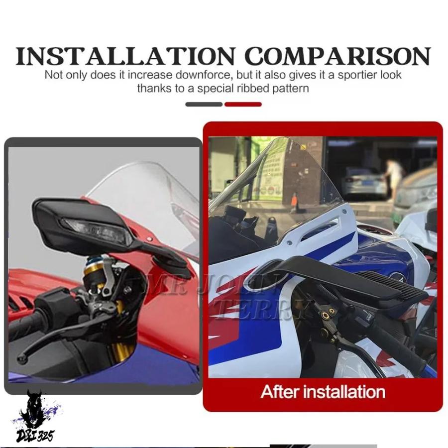 互換品  ホンダ CBR1000RR CBR1000RR-R CBR1000 RR RR-R 2025年式 バイク ミラー カスタムウィング 調整可能回転式リアビューミラーの画像