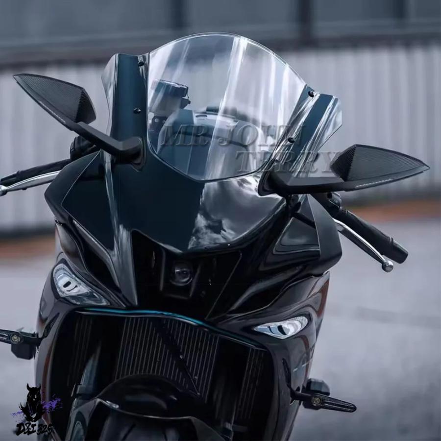 互換品  ヤマハ YZFR7 YZF-R7 21-25 YZF R6 17-20 YZF R1 15-19 バイクアクセサリー リアビューミラー LEDウインカーの画像