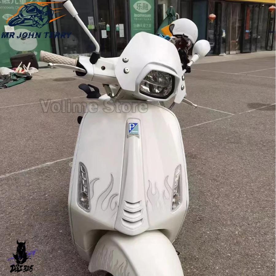 互換品  バイクアクセサリーフロントガラスフロントガラスウィンカープロテクターウインディアンスクリーンピアジオベスパスプリント 150 2013-2020 2021_6