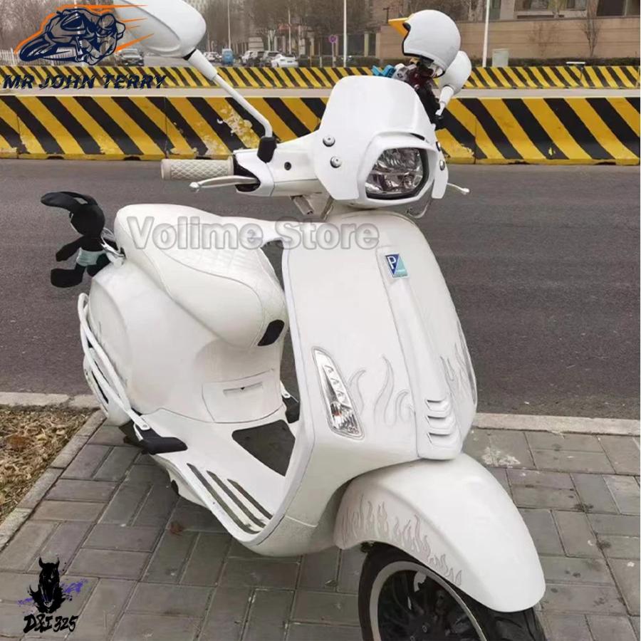 互換品  バイクアクセサリーフロントガラスフロントガラスウィンカープロテクターウインディアンスクリーンピアジオベスパスプリント 150 2013-2020 2021_7
