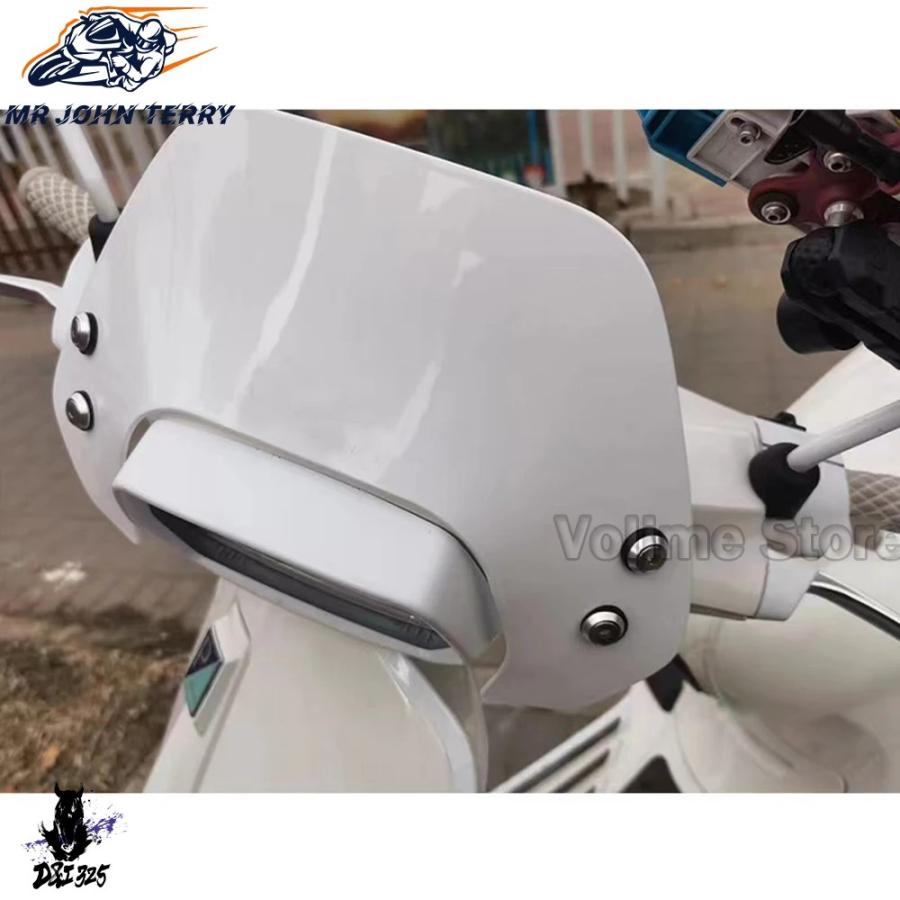 互換品  バイクアクセサリーフロントガラスフロントガラスウィンカープロテクターウインディアンスクリーンピアジオベスパスプリント 150 2013-2020 2021_8