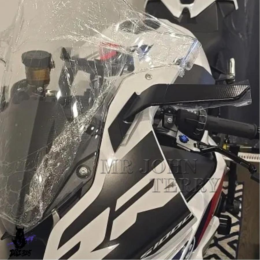 互換品  2026 S1000RR バイクバックミラー サイドミラー LEDウィンカーライト BMW S1000 RR 2019-2026対応の画像