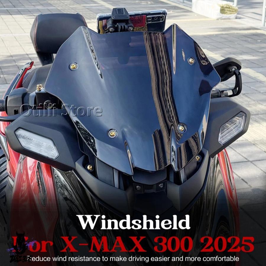 互換品  ヤマハ XMAX300 XMAX-300 X-MAX 300 2025 2026 バイク ウインディアンスクリーン ウインディアンシールド 風ガード スポイラー_6