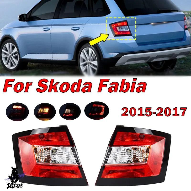 互換品 バイク バイク リアバンパー Skoda Favia テールライト 信号灯 警告ブレーキ 電球し カーアクセサリー 2015 2016 2017_3