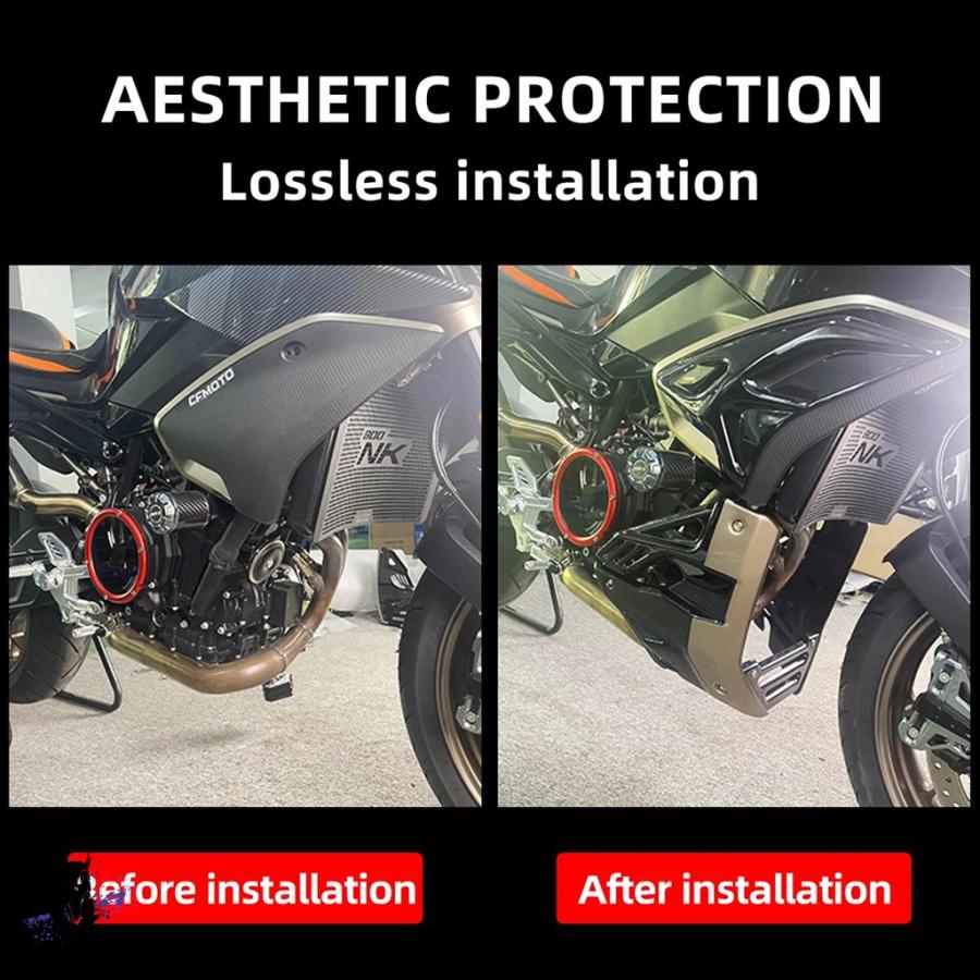互換品  セミスピードバイクボトムデフレクター 面保護ネット ガードカバー プロテクター 通気性 cfmoto 800nk 2023 2024_2