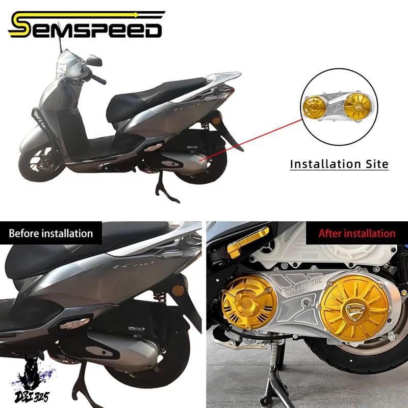 互換品 SEMSPEED バイク トランスミッションカバー ホンダ リード 125CC NH125 JF01 2022-2025 クリック ジョルノ+ ? トランスミッションケースカバー_1