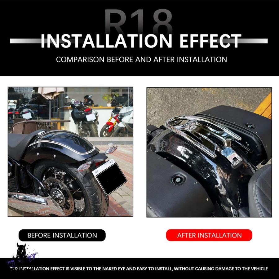 互換品 BMW R18 クラシック R 18 100年記念 2020-2025年式 バイク ラゲッジラック リアテールストックシェルフ パッセンジャーシートキャリアホルダー