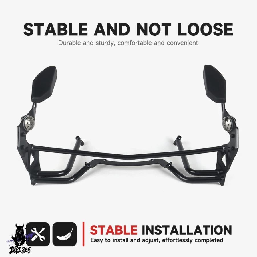 互換品  バイク黒リアピリオンシートアームレスト BMW R1200RT R 1200 RT R 1250 RT R1250RT 2014-2025 2024 2023 2022の画像