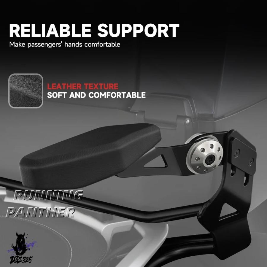 互換品  バイク黒リアピリオンシートアームレスト BMW R1200RT R 1200 RT R 1250 RT R1250RT 2014-2025 2024 2023 2022の画像