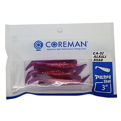 Coreman コアマン ワーム Ca 02アルカリシャッド 75mm 3インチ ケイムラパープルピンク 058 ルアー Passhub