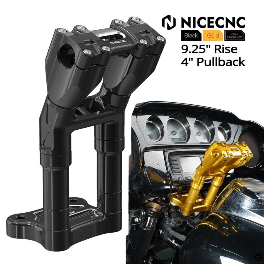 プルバックハンドルバーライザー ハーレーストリートグライド用