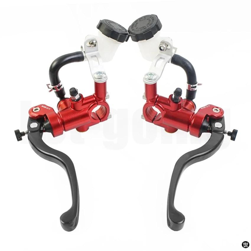 PX1-バイク用油圧ブレーキレバー クラッチレバー 17.5ピストン 22MM 汎用 カフェレーサー リア CB1000R アドリイン用の画像