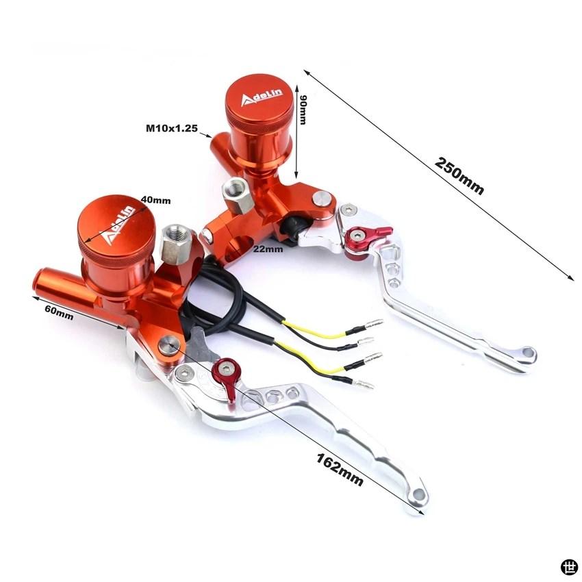 アドループ-バイク ブレーキマスターシリンダー 7/8インチ 22MM ヤマハ用 カワサキ スズキ用 油圧クラッチレバーの画像